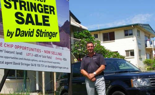 David Stringer at the beachfront properties. David Stringer at the beachfront properties.